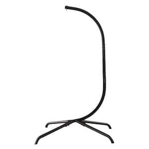 3 ft. Metal X-Shape Hanging Chair Hammock Stand in Black