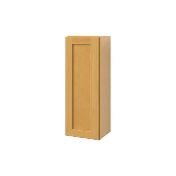 Unbranded Aberdeen Recessed 15 in. W x 36 in. H x 12 in. D in Caramel Plywood Assembled Wall Cabinet