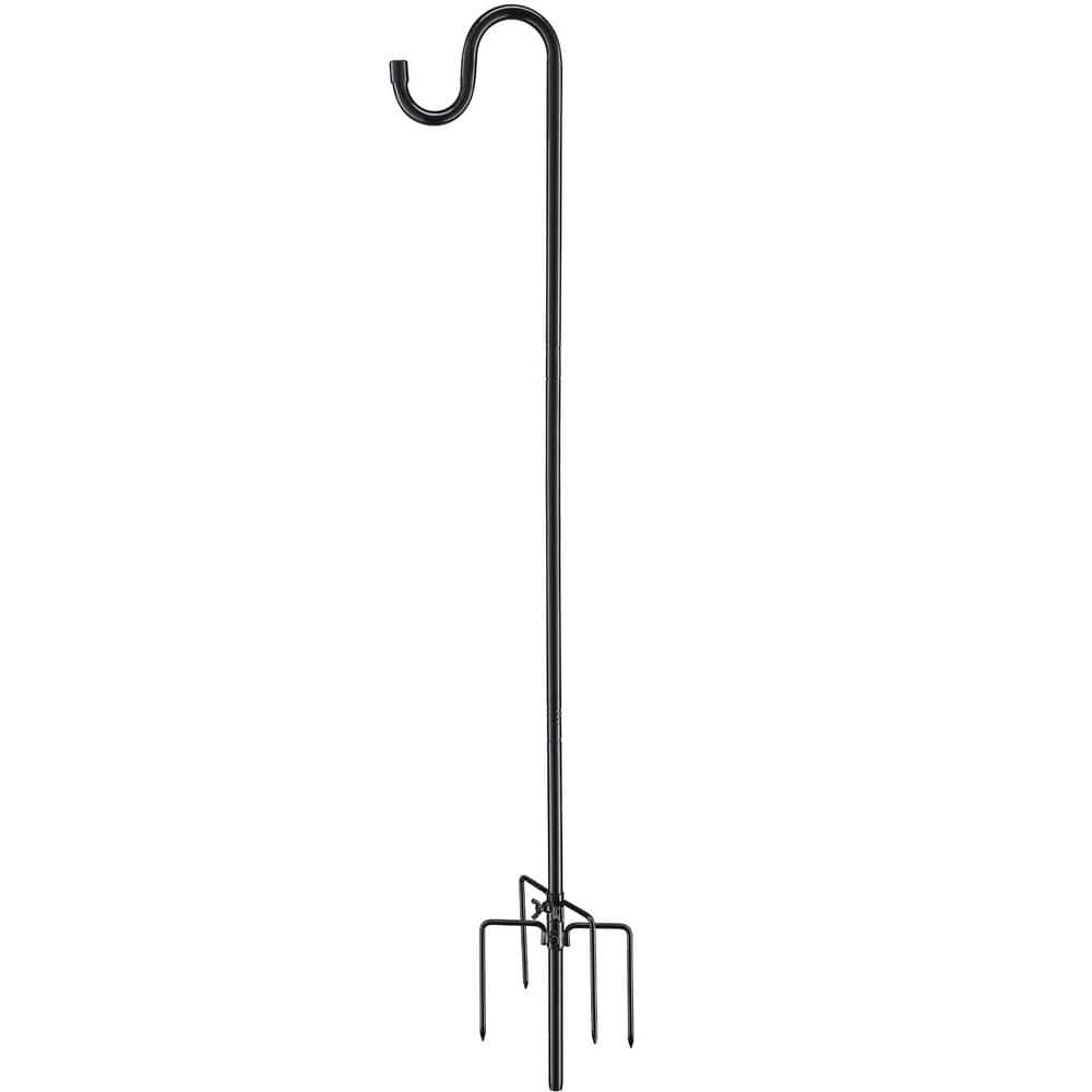 78 in. Black Steel Shepard's Hooks Metal (1-Pack) CYBQXP42LY - The Home ...