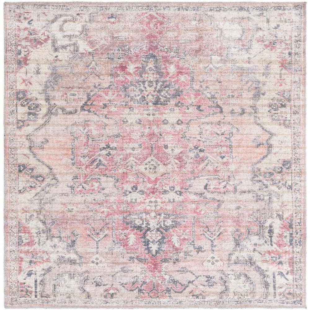 Nostalgia Meknes Beige Pink 5 ft. Square Machine Washable Area Rug price history on PriceWatchPro