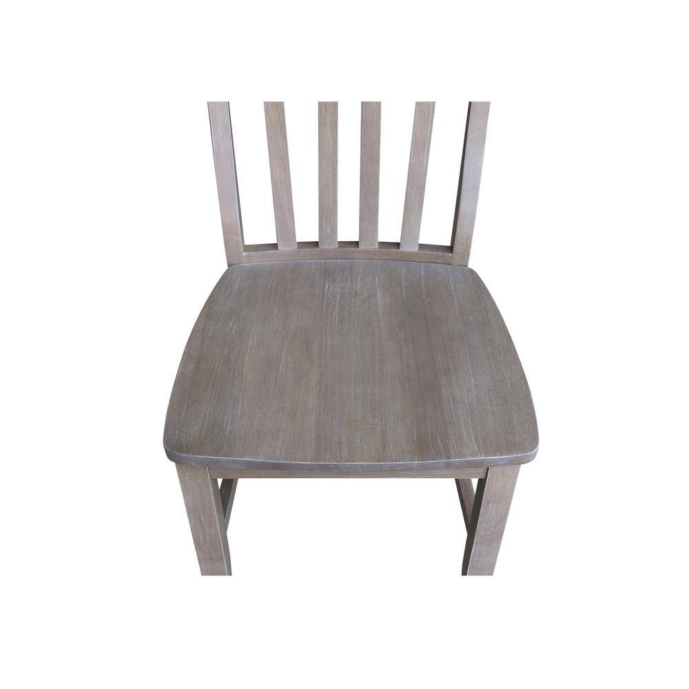 Elegant High Slat Solid Wood Cafe Chair in Rich Red