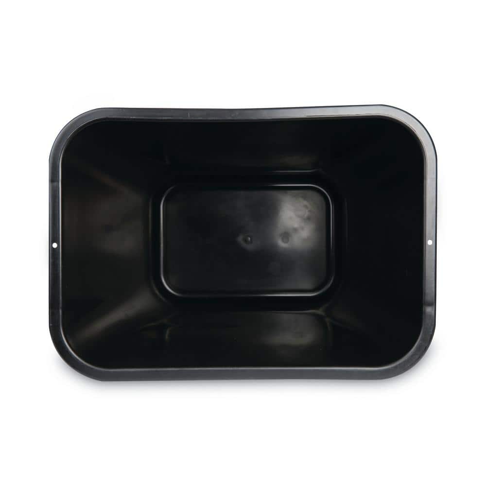 Black 10.25 Gallon Rectangular Plastic Office Wastebasket