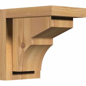 5-1/2 in. x 8 in. x 8 in. Monterey Smooth Western Red Cedar Corbel with Backplate
