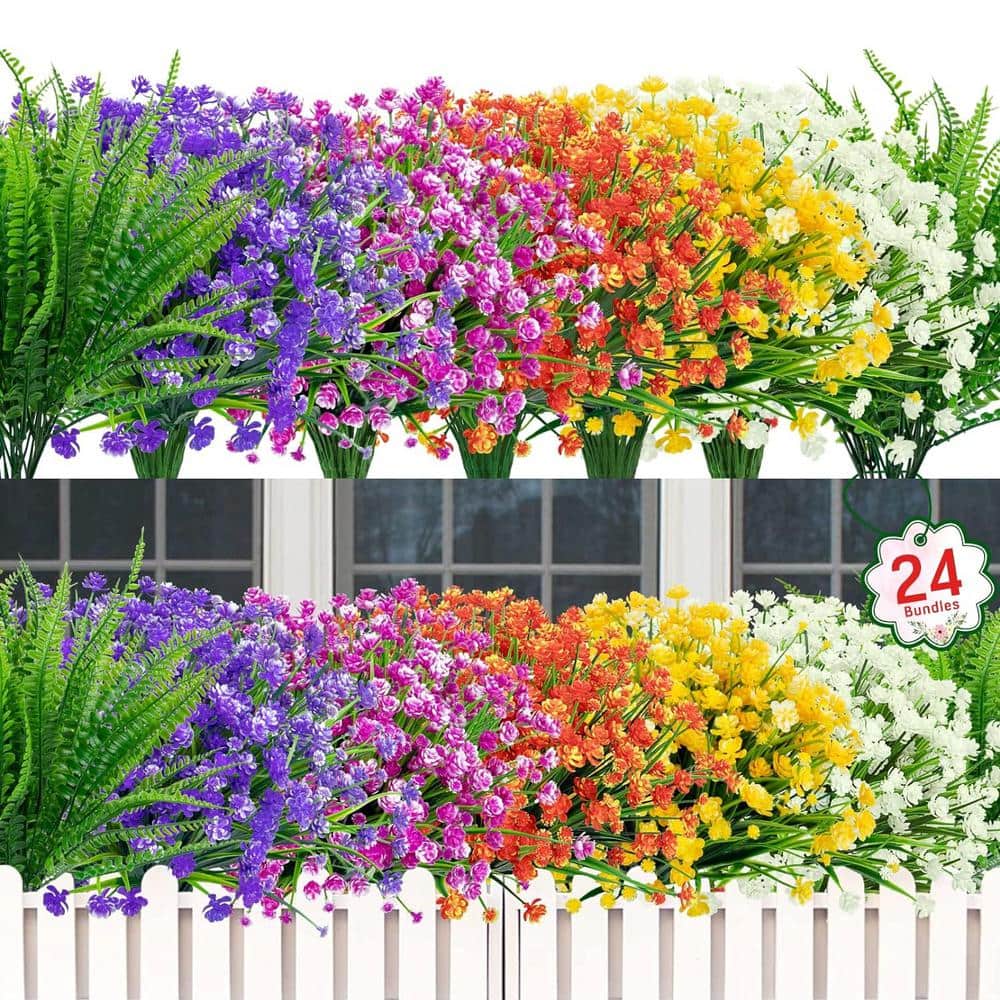 15.8 in. Faux Boston Fern Artificial Greenery, 24 Bundles Artificial Flower