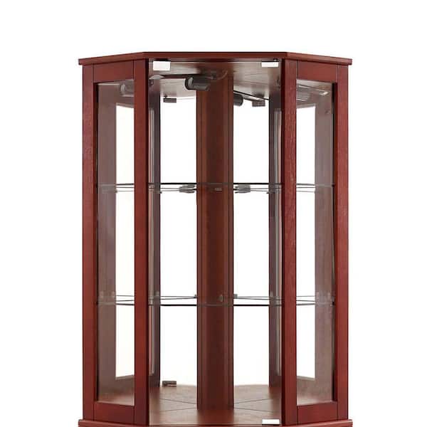 XUJMK 26 in. W x 20 in. D x 72 in. H Red Linen Cabinet, 6-Shelf