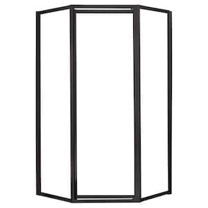Tides 18-1/2 in. x 24 in. x 18-1/2 in. x 70 in. Framed Neo-Angle Shower Door in Oil Rubbed Bronze and Clear Glass