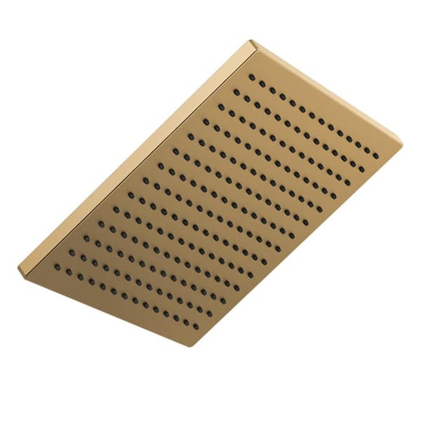 Delta Gold 1-Spray Patterns 2.5 GPM 11.75 in. Wall Mount Fixed Shower Head in Lumicoat Champagne Bronze