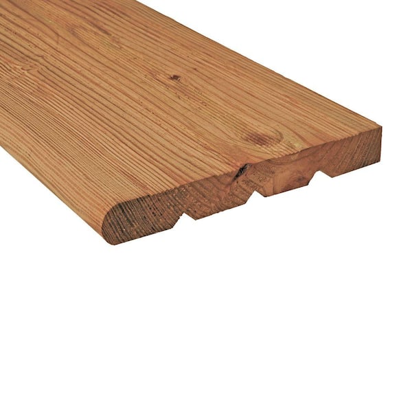 Unbranded 2 in. x 12 in. x 4 ft. Cedar-Tone Pressure-Treated Wood Step Tread