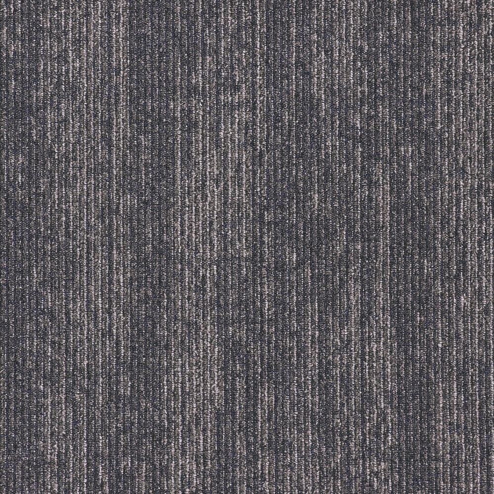 Elite 24" x 24" Navy Blue Textured Nylon Carpet Tile