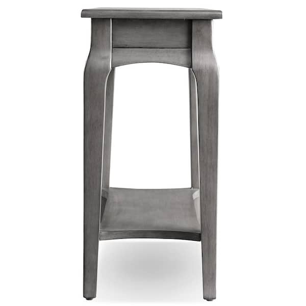 Leick Home Stratus 12 in. Smoke Gray Rectangle Solid Wood Narrow