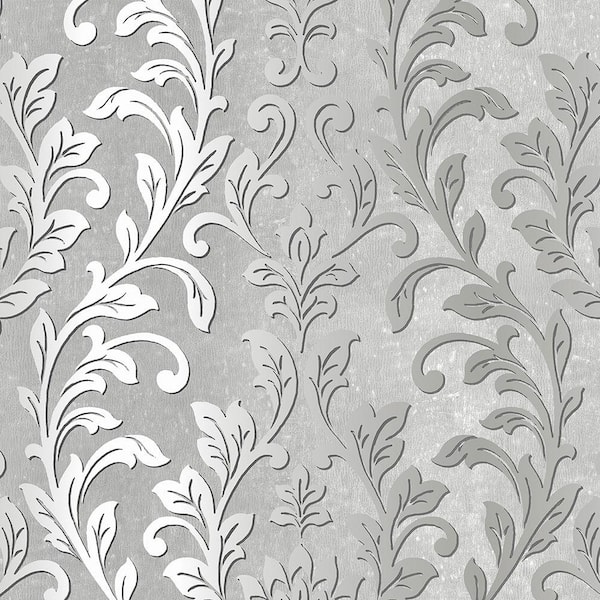Norwall Striped Damask Vinyl Prepasted Wallpaper (Covers 56 sq. ft.)