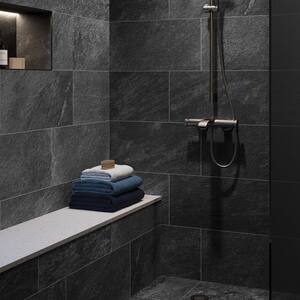 Alpe Black 12 in. x 24 in. Porcelain Floor and Wall Tile (15.50 sq. ft./Case)