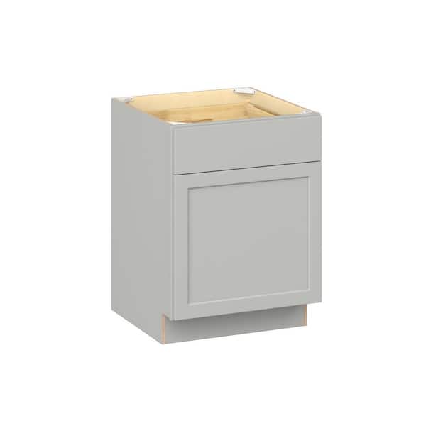 Emerson Whisper Gray ADA Base with Right door Ready to Assemble Kitchen Cabinet (24 in. W x 32.5 in. H x 24 in. D)