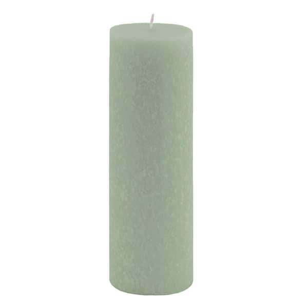 3 in. x 9 in. Timberline Sage Green Unscented Pillar Candle