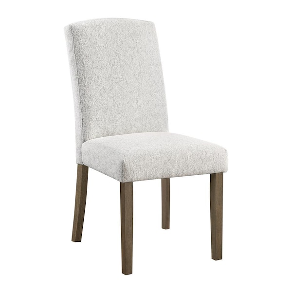 OSP Home Furnishings Everly dining Chair (2-Pack) in Oyster Grey Fabric with Grey Washed Legs