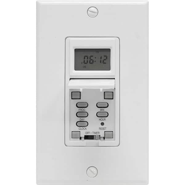 GE 15 Amp 7-Day In-Wall Programmable Digital Timer