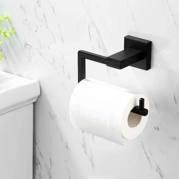 Matte Black Wall Mounted Bathroom Toilet Paper Holder 