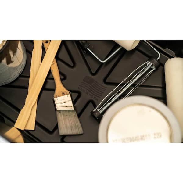 HDX - 40 Gal. Tough Storage Tote in Black with Yellow Lid