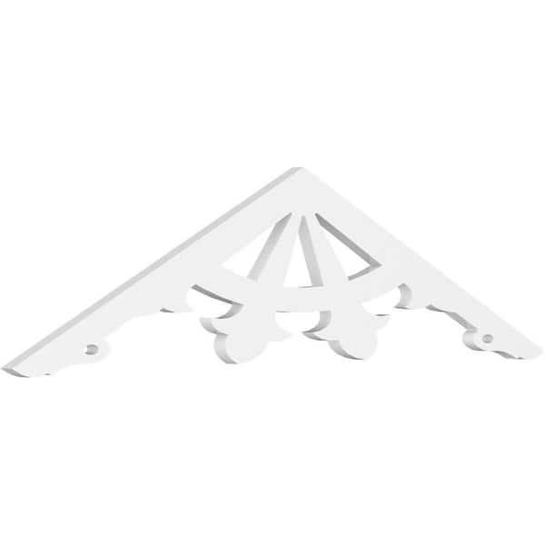 Ekena Millwork Riley 1 in. D x 12 in. W x 48 in. L Signature Urethane Gable Pediment