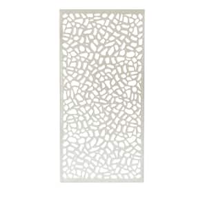 Riverbank 70.8 in. x 35.4 in. Swiss Coffee Recycled Polymer Decorative Screen Panel, Wall Decor and Privacy Panel