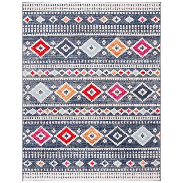 Adirondack 9 ft. x 12 ft. Gray/Beige Tribal Area Rug