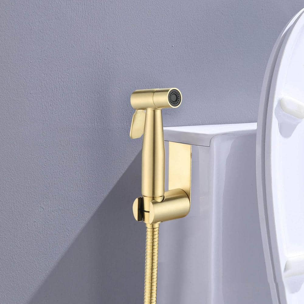 Brushed Gold Handheld Bidet Sprayer with Pressure Control