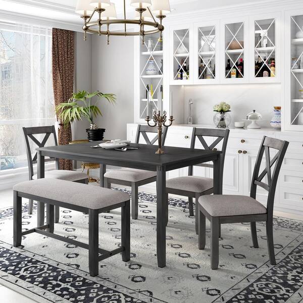 Distressed Gray Color Bar Table, Home Depot Lights For Dining Room Chairs Set Of 6