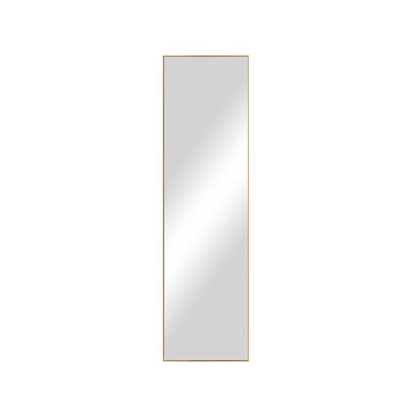 Unbranded 18 in. W x 63 in. H Modern Gold Metal Framed Full Length Mirror