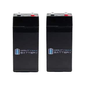 4 Volt 4.5 Ah SLA Replacement Battery for Leoch LP4-4.5 - 2 Pack
