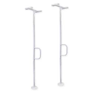 Universal 7 ft. to 9 ft. Floor to Ceiling Grab Bar in Glossy White (2-Pack)