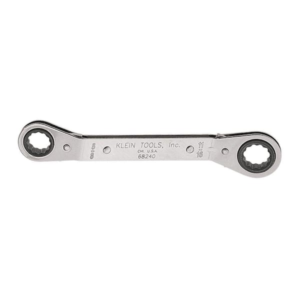 Klein Tools 5/8 in. x 11/16 in. Fully Reversible Ratcheting Offset Box Wrench