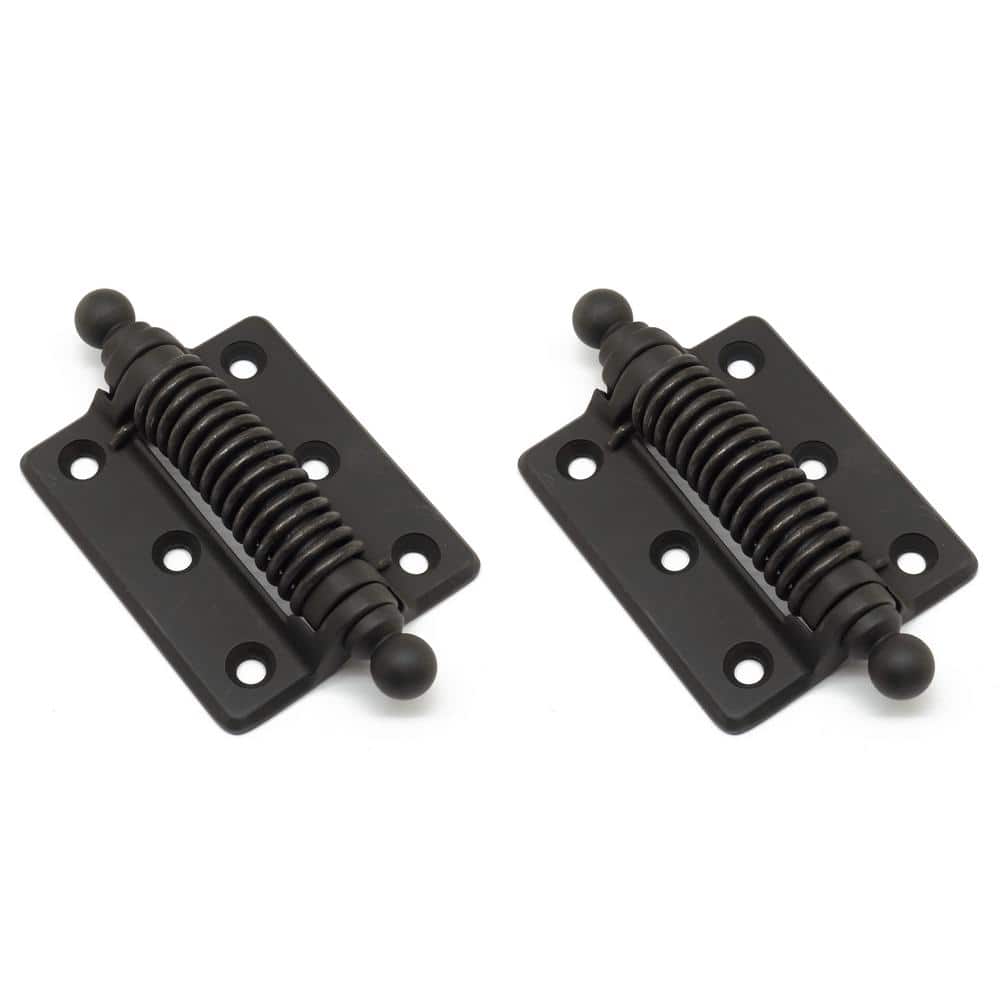 Oil-Rubbed Bronze Heavy Duty Spring Screen Door Hinge Pair