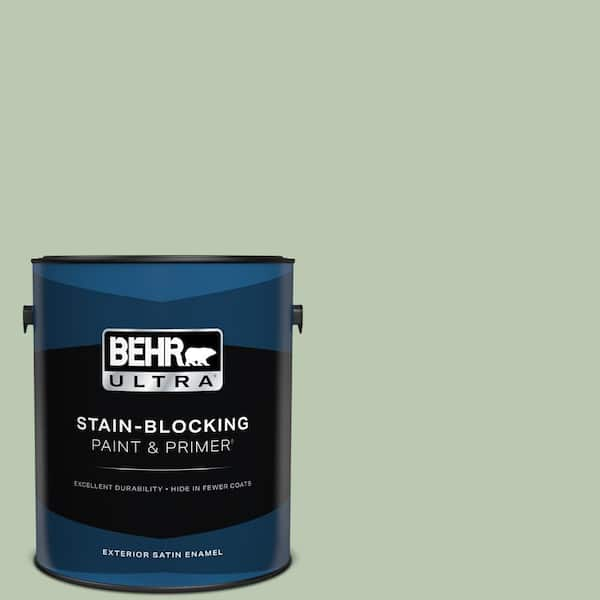 BEHR ULTRA 1 gal. #440E-3 Topiary Tint Satin Enamel Exterior Paint & Primer