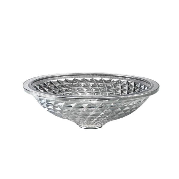taholi 17.59 in. x 5.35 in. Circular Vessel Bathroom Sink in Gray