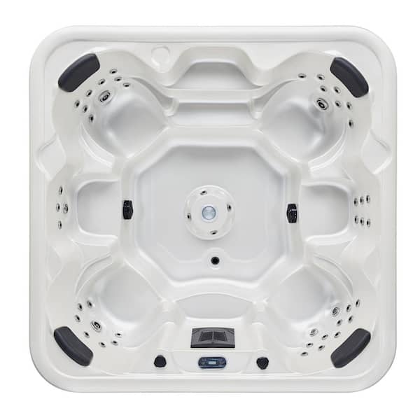 Unbranded Galaxie 7-Person 50 Jet Hot Tub with Pearl White Interior and Bluetooth