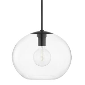 Margot 1-light Old Bronze Extra Large Pendant with Clear Glass Shade
