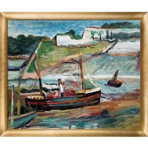 Belle lle (Le Port De Palais) by Henri Matisse Gold Luminoso Framed Nature Oil Painting Art Print 23 in. x 27 in.