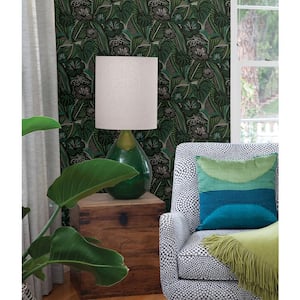 Greens Lotusland Peel and Stick Wallpaper Sample