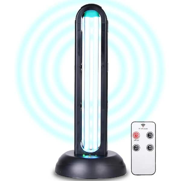 WBM SMART 18.11 in. Black Ultraviolet Sterilizer Light UV Germicidal Lamp  with Wireless Remote Control HD-UV-02 - The Home Depot