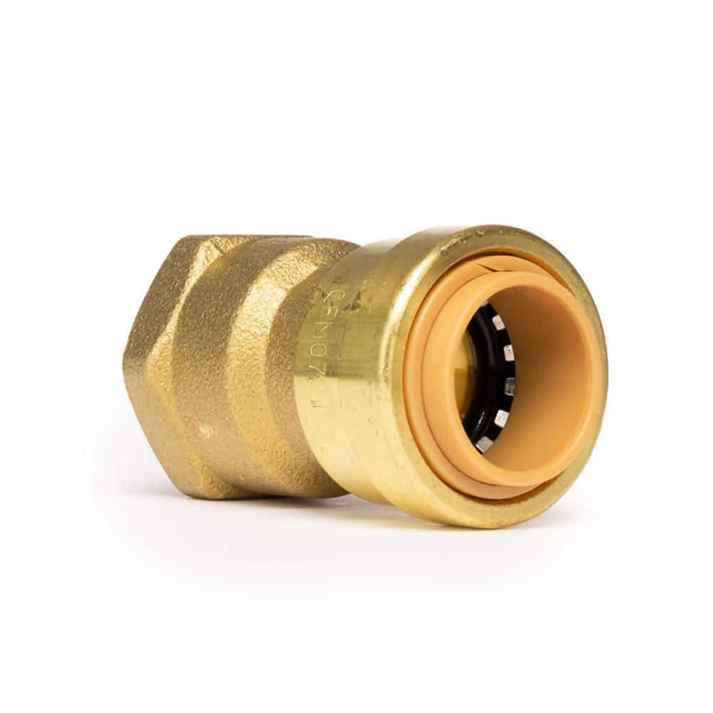 QuickFitting 1 inch Push to Connect Tee Fitting | Patented Design for  Superior Sealing | PushFit Brass Plumbing Pipe Fitting | for Copper, PEX  and