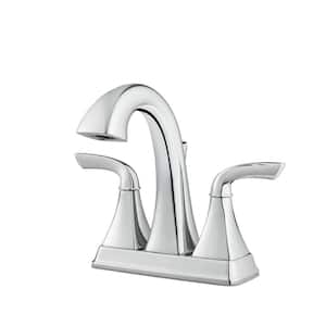 Bronson 4 in. Centerset 2-Handle Bathroom Faucet in Polished Chrome