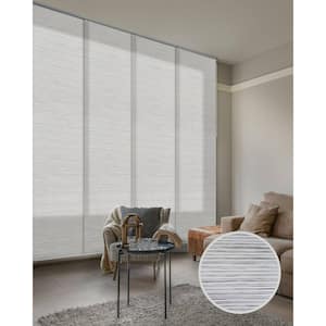 Marble Cordless Natural Woven Adjustable Sliding Glass Door Blind with 23 in. Slats Up to 86 in. W x 96 in. L