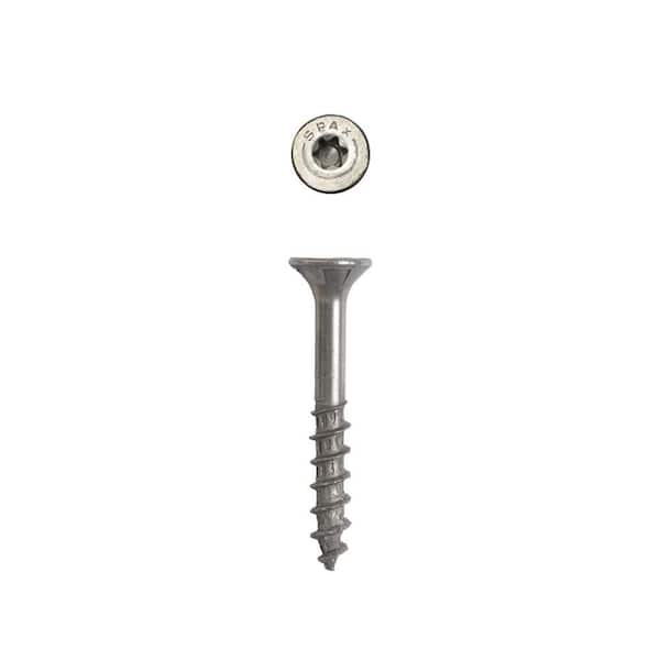 #8 x 1-1/4 in. Exterior Flat Head Deck Wood Screws Construction Torx T-Star Plus (2500 Each) Bulk Pail Bit Included