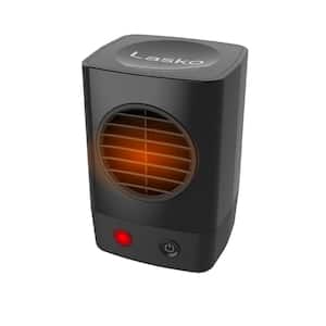 MyHeat 400-Watt 6.2 in. Black Electric Mini Compact Personal Ceramic Space Heater with Overheat Protection Auto Shut-Off