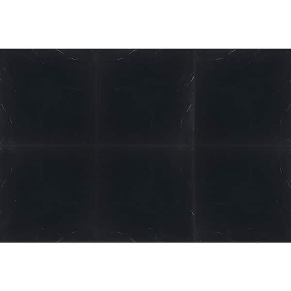 ACHIM Sterling Black Solid 12 in. x 12 in. Peel and Stick Vinyl Tile (20 sq. ft. / case)