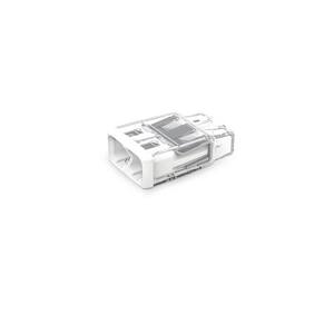Push wire 2773-402 Connectors, 2-Port, Transparent Housing, White Cover (10-Pack)