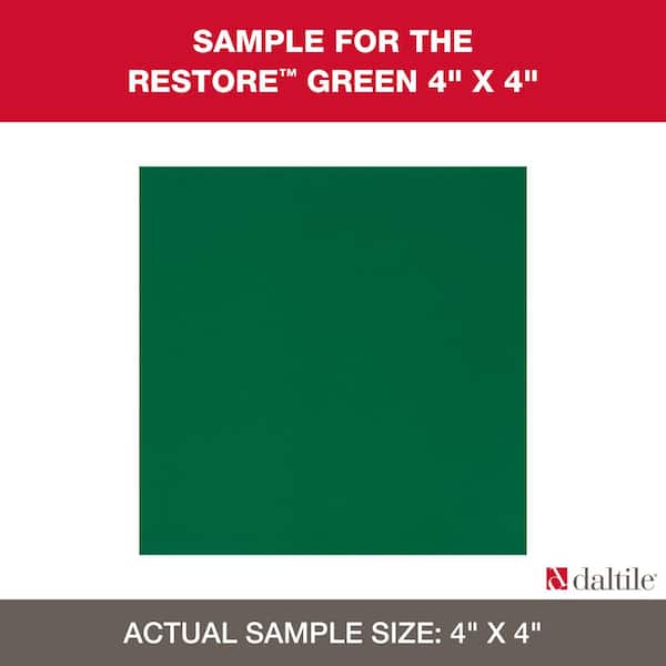 Daltile Restore Green 4 in. x 4 in. Glazed Ceramic Sample Tile