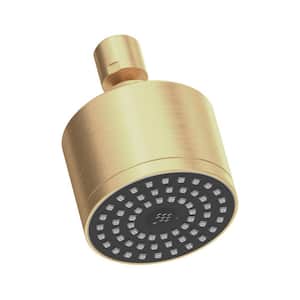 1-Spray 3 in. Single Wall Mount Fixed Shower Head in Brushed Bronze