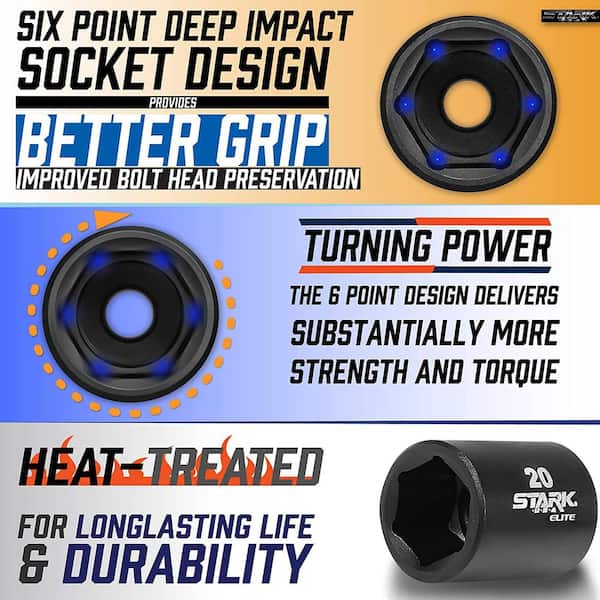 1/2 in. Drive Master Impact Socket Set SAE (3/8 in. to 1-1/4 in.) (65-Pieces)