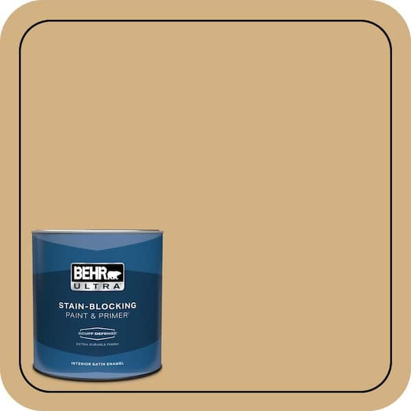 BEHR ULTRA 1 qt. #QE-29 Light Oak Extra Durable Satin Enamel Interior Paint & Primer